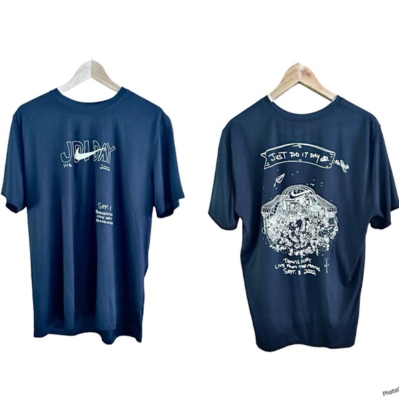 NIKE X TRAVIS SCOTT *RARE* • Size XL Just Do It Day X Travis Scott Black Shirt - Picture 1 of 6